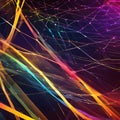 Vibrant Neural Pathways - Dynamic AI Network Art Royalty Free Stock Photo