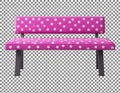 Pink Polka Dot Bench Royalty Free Stock Photo
