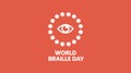 Celebrate world braille day Vector Royalty Free Stock Photo