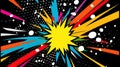 Retro Comic Book Explosion Background Royalty Free Stock Photo