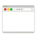 Web browser window icon isolated on white background Royalty Free Stock Photo
