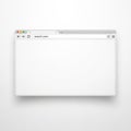 Web browser window isolated on white background Royalty Free Stock Photo