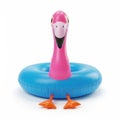 Pink flamingo pool float with orange wings Royalty Free Stock Photo