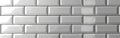 White Brick Subway Tile Wall Texture - Seamless Panoramic Background for Banners and Ads Royalty Free Stock Photo