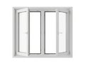 Open white casement window Royalty Free Stock Photo