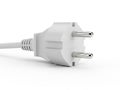 White electrical plug with two prongs Royalty Free Stock Photo