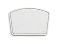 White leather patch isolated on white background Royalty Free Stock Photo