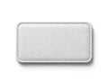 White leather patch isolated on white background Royalty Free Stock Photo