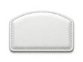 White leather patch isolated on white background Royalty Free Stock Photo