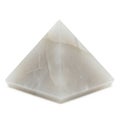 White marble pyramid isolated on transparent background Royalty Free Stock Photo