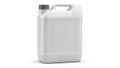 White plastic jerry can isolated on white background Royalty Free Stock Photo