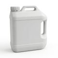 White plastic jerry can isolated on white background Royalty Free Stock Photo