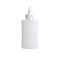 White Plastic Squeeze Bottle with Pointed Cap and Grip Sides on Transparent Background Royalty Free Stock Photo