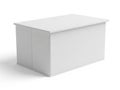 White storage box isolated on white background Royalty Free Stock Photo