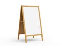 Wooden a-frame chalkboard Royalty Free Stock Photo