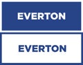 Everton Typography Style, Everton letters. Royalty Free Stock Photo