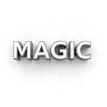 3D Magic Word on White Background Royalty Free Stock Photo