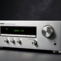 Yamaha stereo receiver rx-v500  on white background Royalty Free Stock Photo