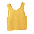 A yellow soccer bib on transparent background for team identification Royalty Free Stock Photo