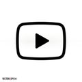 Youtube play button icon isolated on white background Royalty Free Stock Photo