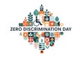 Zero discrimination day symbol isolated on white background Royalty Free Stock Photo