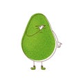 An image featuring an avocado facepalming in exasperation isolated on white