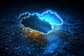 Cloud Made of Digital Elements - A Symbolic Representation of Cloud Computing and Data Storage Royalty Free Stock Photo