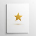 Image featuring a gold five point star centered on a white backgroun Royalty Free Stock Photo