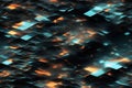 Abstract Background With Orange and Blue Squares. Generative AI. Royalty Free Stock Photo