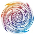Image featuring a swirling circular pattern with dynamic lines creating Royalty Free Stock Photo