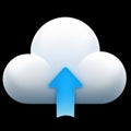 Cloud with an upward arrow Royalty Free Stock Photo