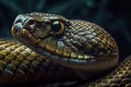 Image of a ferocious snake head. Reptile. Animals. Illustration. Generative AI