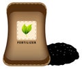 Fertilizer Bag and Pile of Soil