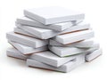 Image file: stack of white printing paper sheets isolated on a transparent cutout Royalty Free Stock Photo