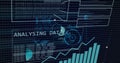 Image of financial data processing over binary coding Royalty Free Stock Photo