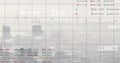Image of financial data processing over cityscape Royalty Free Stock Photo