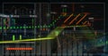 Image of financial data processing over screens