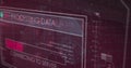 Image of fingerprint scaner and security padlock icon against cyber security data processing