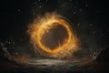 an image of a fire ring on a dark background Royalty Free Stock Photo