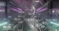 Image of first composition of exploding first man working in warehouse