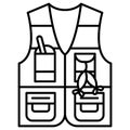 Fisherman vest EPS vector file