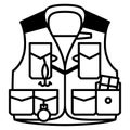 Fisherman vest EPS vector file