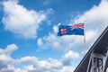 Flag of New South Wales Sydney harbor bridge Australia Royalty Free Stock Photo