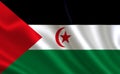 An image of the flag of the Sahrawi Arab Democratic Republic. Series `Africa`