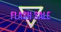 Image of flash sale text over colourful grid