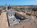 flight over Basilica della Santa Casa Loreto Italy Royalty Free Stock Photo