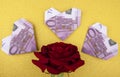 Image of flower money gold background