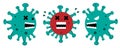 Image of Flu COVID-19 virus cell isolated on white background. Coronavirus outbreak influenza. Pandemic medical health risk