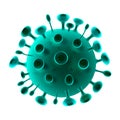 Image of Flu COVID-19 virus cell isolated on white background. Coronavirus outbreak influenza. Pandemic medical health risk Royalty Free Stock Photo