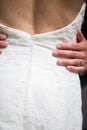 Embrace of a Bridal Gown Royalty Free Stock Photo
